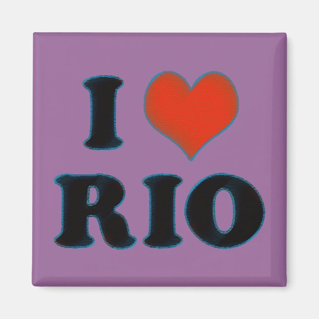 kärlek / hjärta Rio de Janeiro Magnet (Framsidan)