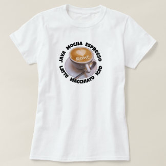 Kärlek Hjarta Rom Cappuccino Kaffe Kopp T-Shirt