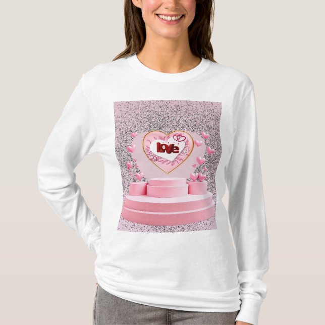 Kärlek hjärta t shirt (Framsida)