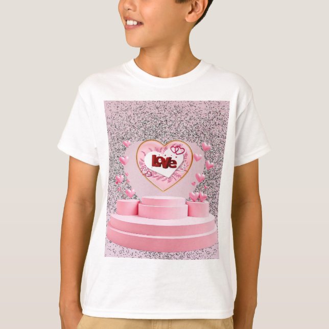 Kärlek hjärta t shirt (Framsida)