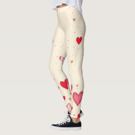 Kärlek, Hjärtan, Alla Hjärtans Dag, Bröllop - Byxo Leggings