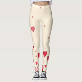 Kärlek, Hjärtan, Alla Hjärtans Dag, Bröllop - Byxo Leggings