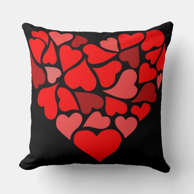 Kärlek Hjärtan Alla Hjärtans Dag Kudde (Framsida)