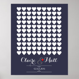 kärlek-hjärtan bröllop undertecknar gästflottan i  poster