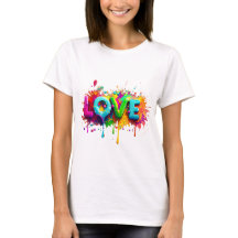 Kärlek Hjärtan Estetisk Flick-T-Shirt 💕