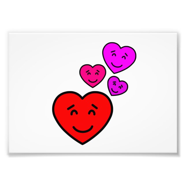 Kärlek hjärtan fototryck (Framsidan)