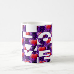KÄRLEK hjärtan Kaffemugg