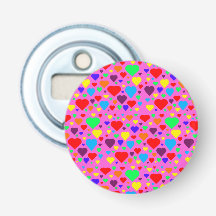 Kärlek-hjärtan på öppnare för rosa Flaska