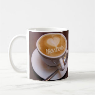 Kärlek Hjärtan Palm Springs Cappuccino Kaffe Kopp