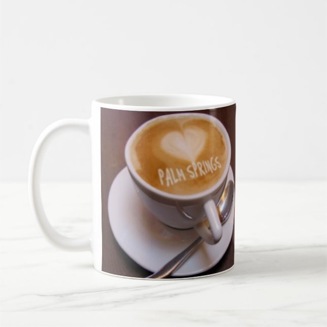 Kärlek Hjärtan Palm Springs Cappuccino Kaffe Kopp  (Vänster)
