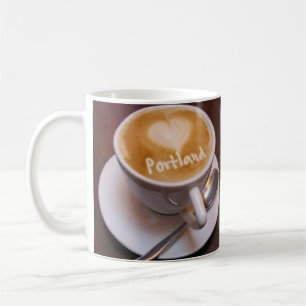 Kärlek Hjärtan Portland Cappuccino Kaffe Kopp Mugg