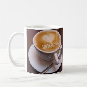 Kärlek Hjärtan San Francisco Cappuccino Kaffe Kopp