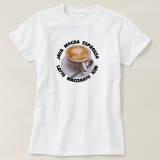 Kärlek Hjärtan San Francisco Cappuccino Kaffe Kopp T Shirt