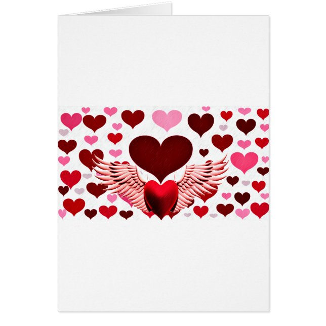 Kärlek,Hjärtan till Hjärtan_ Hälsningskort (Framsidan)