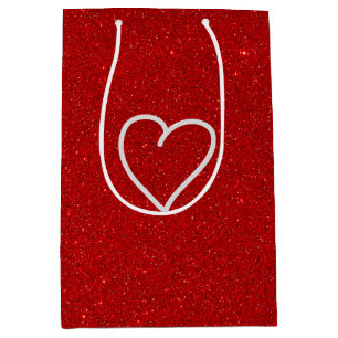 Kärlek Hjärtat Vitt Glitter Alla Hjärtans Dag Mede
