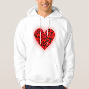 Kärlek Hjärter Hoodie