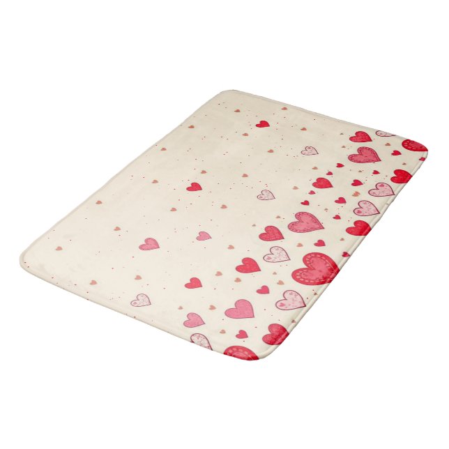 Kärlek, hjärter, Valentineser, Bröllop - Bath Mat Badrumsmatta (Vinklad)