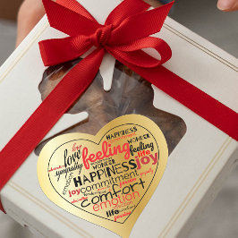 Kärlek Hjärtformade Ord Cloud Repeat Typography Hjärtformat Klistermärke