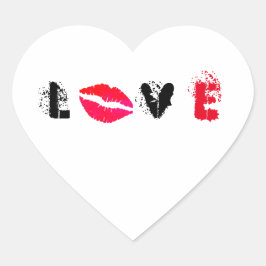 Kärlek Hjärtformat Klistermärke