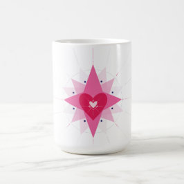 Kärlek Hjärtillustration Hjärtmugg Kaffemugg