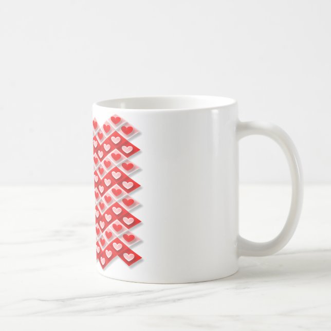Kärlek Hjärtmönster Kaffemugg (Höger)