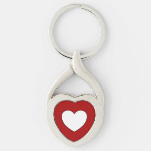 Kärlek Hjärtnyckelring Twisted Heart Silverfärgad Nyckelring