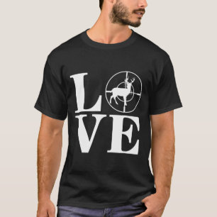 Kärlek Hjort Hunting Funny Bow Rifle Hjort Hunters T Shirt