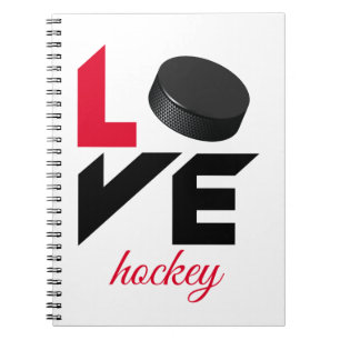 Kärlek hockey anteckningsbok