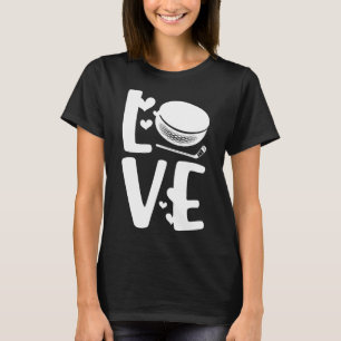 Kärlek Hockey Flicka Ishockey Flickor Ishockey Kvi T Shirt