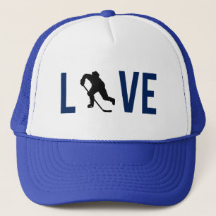 Kärlek Hockey Hatt (blå) Truckerkeps