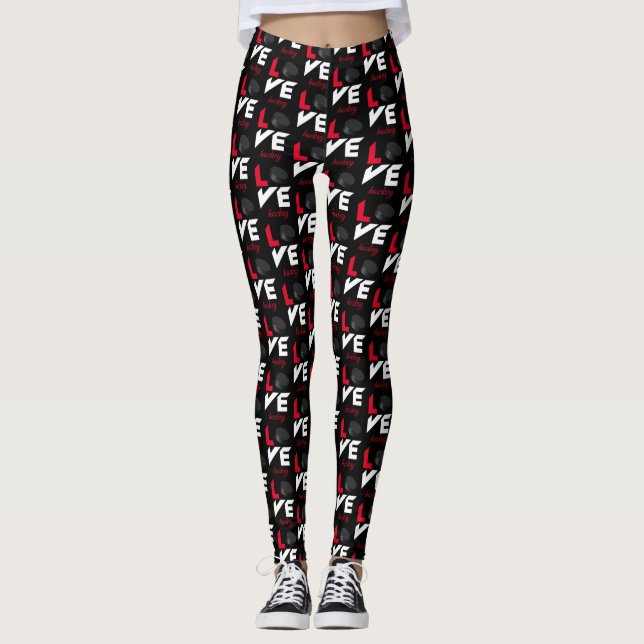 Kärlek hockey leggings (Framsida)