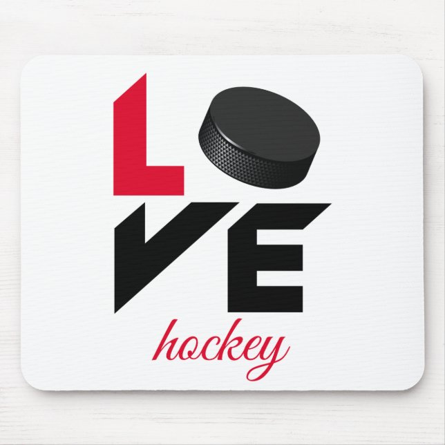 Kärlek hockey musmatta (Framsidan)