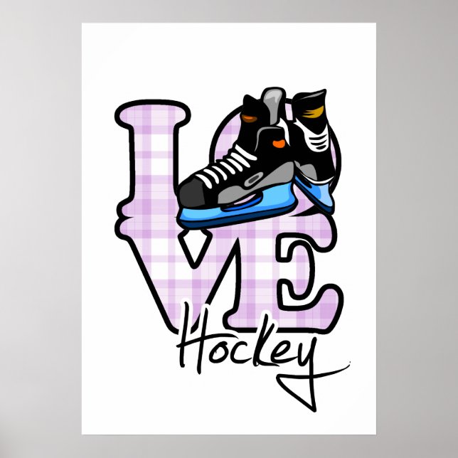 Kärlek Hockey Poster (Framsidan)