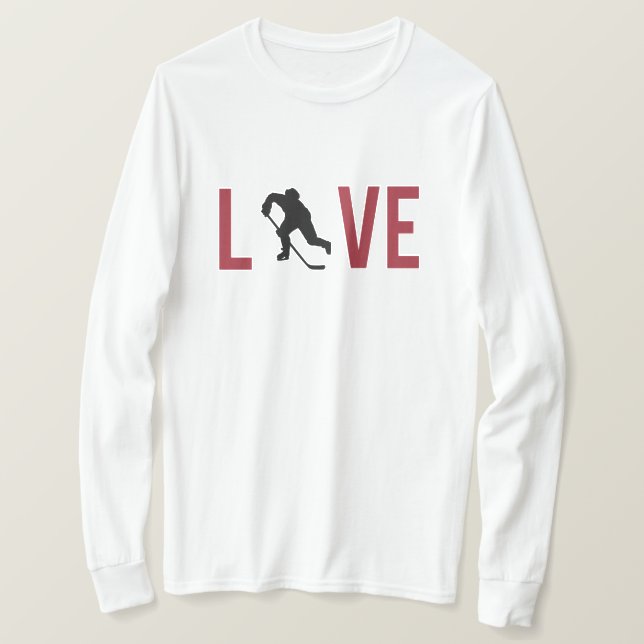 Kärlek Hockey T Shirt (Design framsida)
