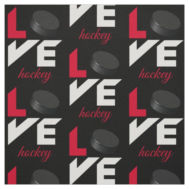 Kärlek hockey tyg (Provkarta)