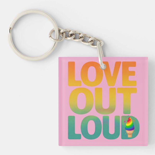 Kärlek Högt Retro Pride Typografi Design (Framsidan)