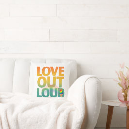 Kärlek Högt Retro Pride Typografi Design Kudde