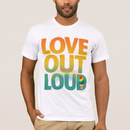 Kärlek Högt Retro Pride Typografi Design T Shirt