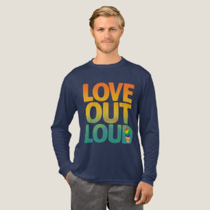 Kärlek Högt Retro Pride Typografi Design T Shirt