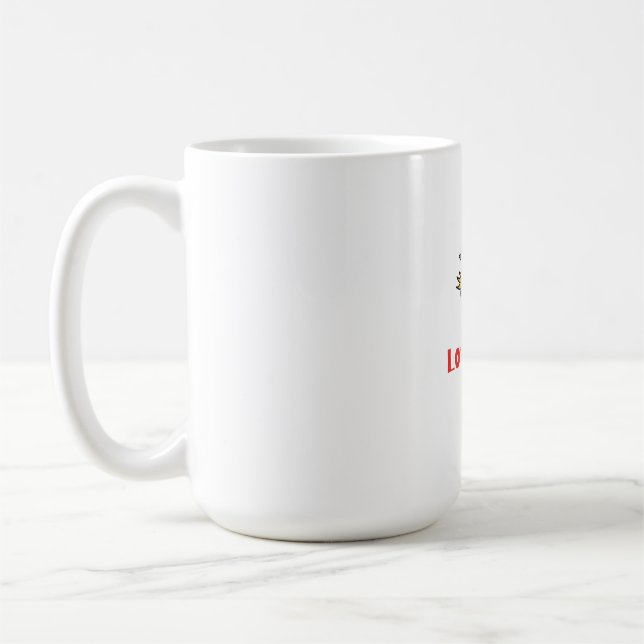 Kärlek Högt T-Shirt Kaffemugg (Vänster)