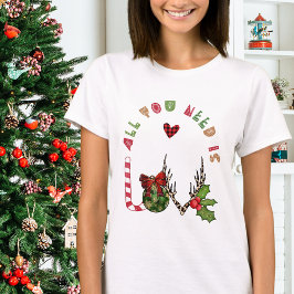 Kärlek Holiday Tee – Candycane och järnek