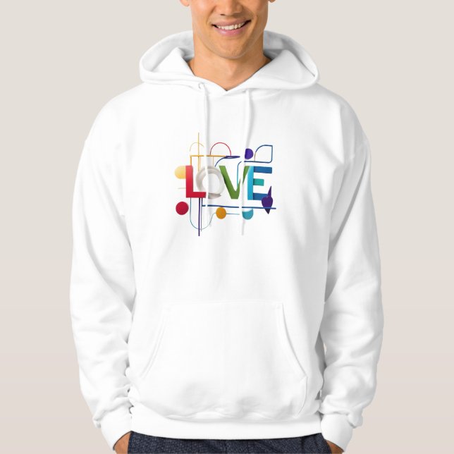 kärlek Hoodie,kärlek-gåva, valentins dagspresent Hoodie (Framsida)