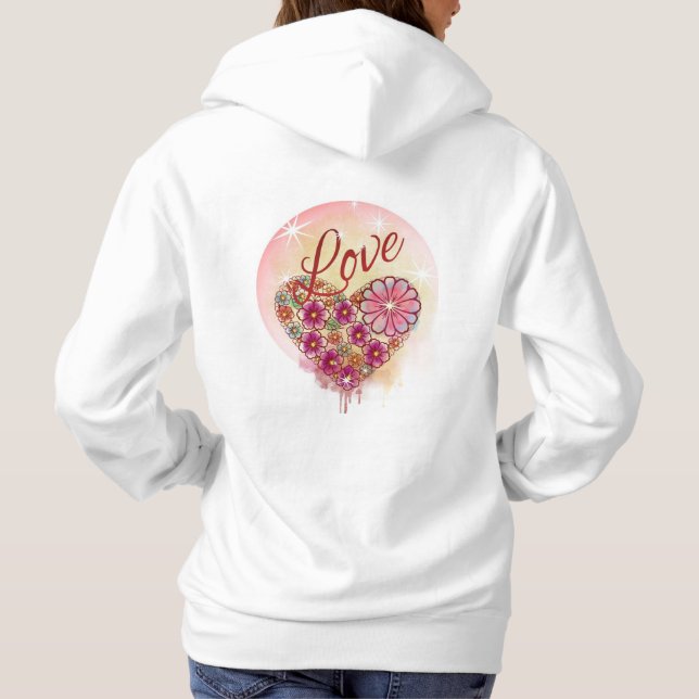 Kärlek Hoodie T Shirt (Baksida)