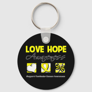 Kärlek Hope Awareness Testicular Cancer Nyckelring