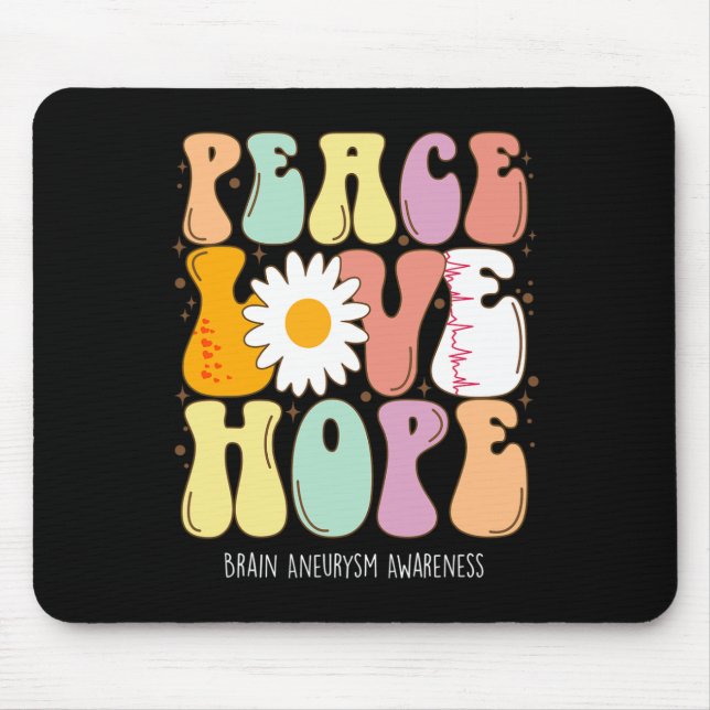 Kärlek Hope Brain Aneurysm Awareness Gift Musmatta (Framsidan)