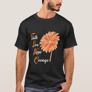 Kärlek Hope Courage Aml Leukemia Awareness T Shirt