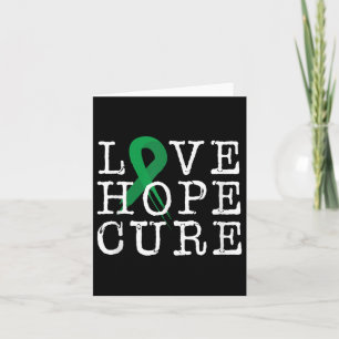 Kärlek Hope Cure Gallurinder Cancer Awareness Hitt Kort
