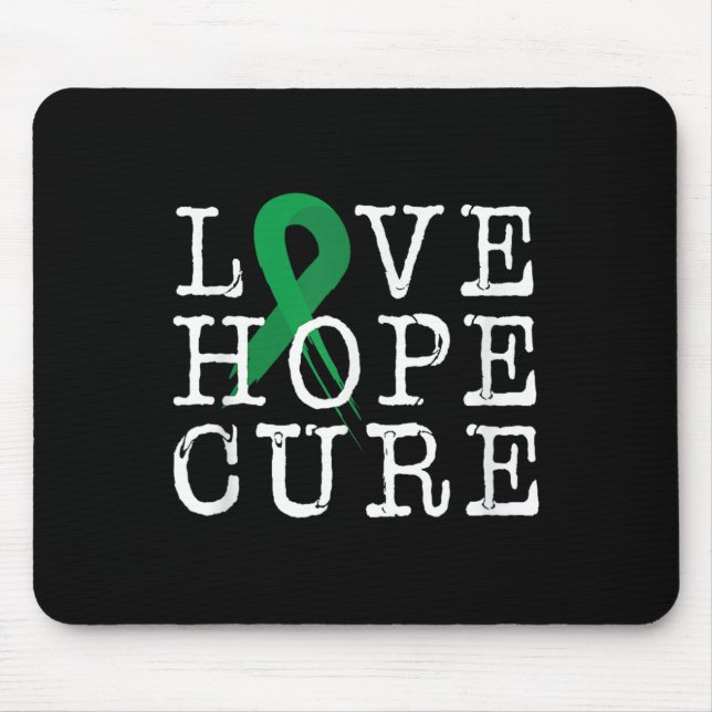 Kärlek Hope Cure Gallurinder Cancer Awareness Hitt Musmatta (Framsidan)