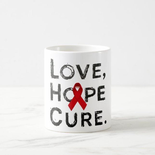 Kärlek, Hope, Cure Kaffemugg (Center)