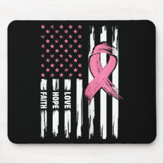 Kärlek Hope Faith Usa American Flagga _ Breast Can Musmatta